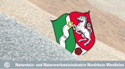 Naturstein-Optik mit NRW-Wappen Naturstein-Optik mit NRW-Wappen
