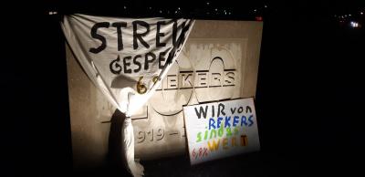 Die Rekers-Beschäftigten fordern Respekt in Form einer gerechten Einkommenserhöhung