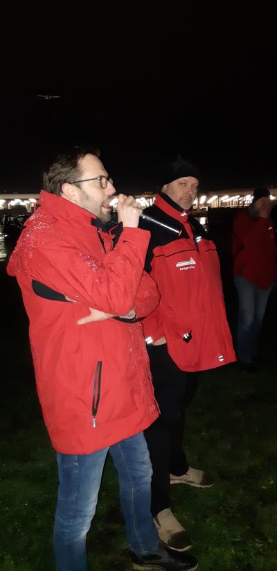 Christian Wechselbaum, IG BAU Regionalleiter Weser-Ems und Ansgar Brink, Betriebsrat Rekers