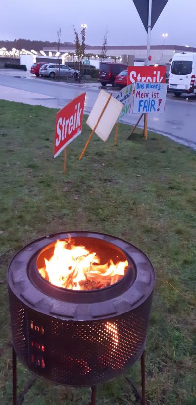 Die Rekers-Beschäftigten fordern Respekt durch eine gerechte Einkommenserhöhung