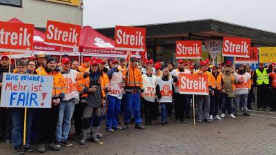 Warnstreik bei Xella in Rotenburg