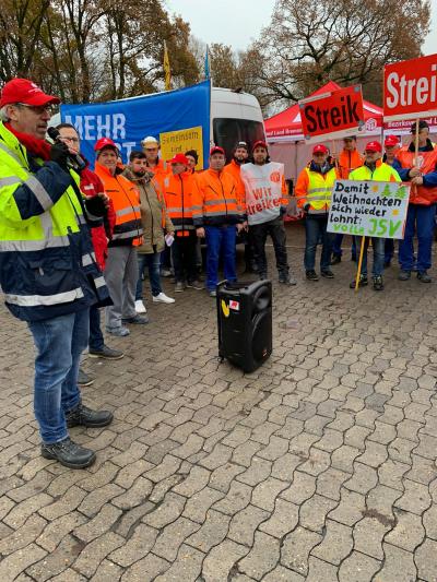 Warnstreik bei Xella in Rotenburg