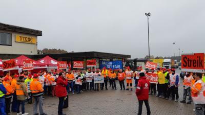 xella warnstreik streik baustoff