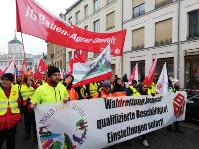 Warnstreikende in Potsdam