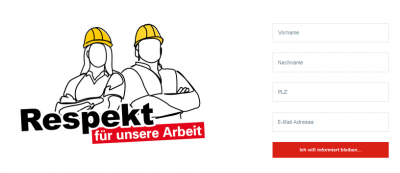 Screenshot der Newsletter-Anmeldung Screenshot der Newsletter-Anmeldung