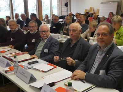 Mitgliederversammlung der BAGSO in Mannheim: Von der IG BAU war Peter Behrendt (Mitte) vertreten.