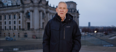 Der IG BAU Bundesvorsitzende Robert Feiger