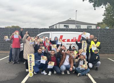 Beschäftigte der Firma Klüh Beschäftigte der Firma Klüh