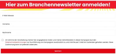 Anmeldeformular für den Branchen-Newsletter Gebäudereinigung