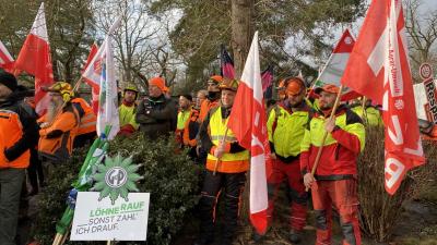 Warnstreikende in Potsdam