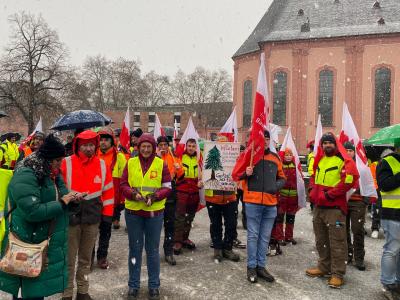 Warnstreik-Demo in Mainz