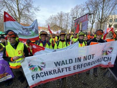 Demonstrationszug in Potsdam