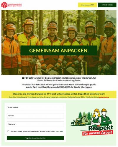 Unterstützerseite Forst