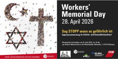 Einladung zum Workers' Memorial Day in Würzburg