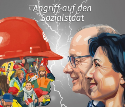 Illustration "Angriff auf den Sozialstaat"