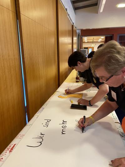 Teilnehmer*innen am Aktionsseminar der IG BAU Region Bayern Teilnehmer*innen am Aktionsseminar der IG BAU Region Bayern