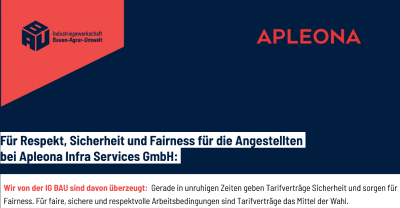 Landingpage Apleona Infra Services GmbH