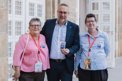 Carsten Burckhardt bei der Verleihung der Hans-Böckler-Medaille